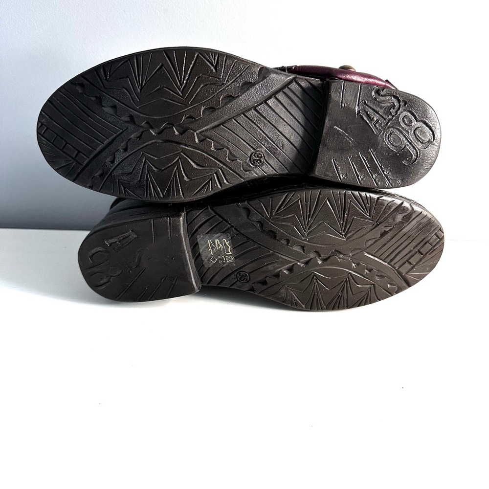 A.S.98 Black and Burgundy Ankle Boots - Picture 11 of 16